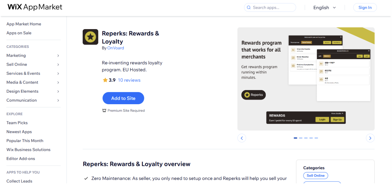  Reperks: Rewards & Loyalty for Wix  